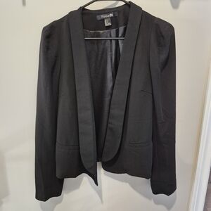 Forever 21 Black Open-Front Shawl Collar Blazer